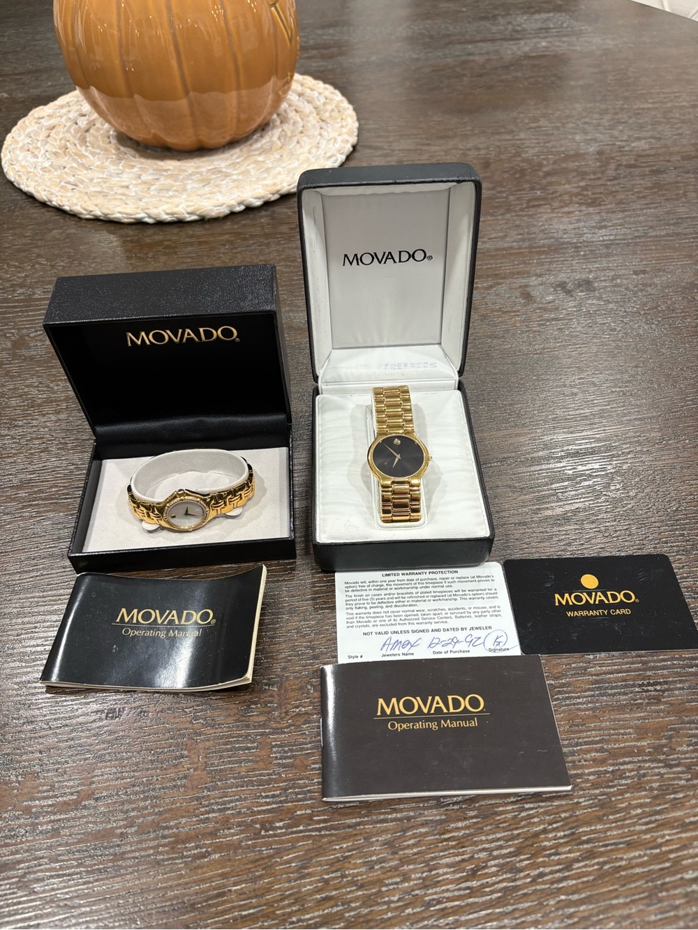 Vintage Movado Museum Gold-Tone Mens and Women's Watch